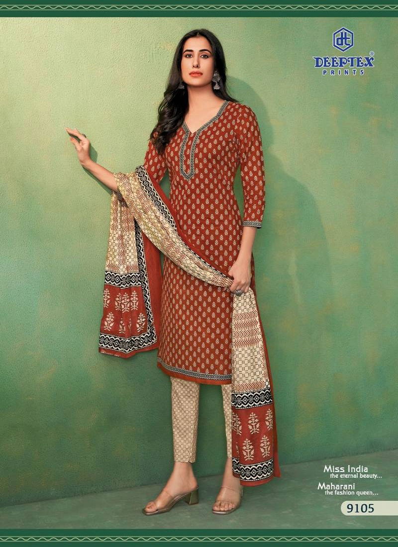  Miss India Vol 91 By Deeptex Cotton Printed Dress Material Wholesale Shop In Surat